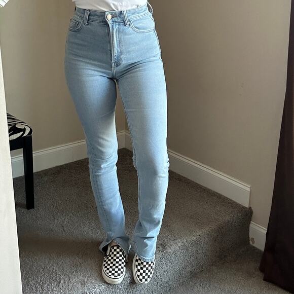 Asos Bershka High Waist Denim Light Blue, size 2 - Picture 1 of 10